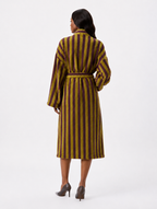 Retro Stripe Plush Robe