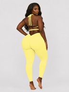 Halter Keyhole Scrunched Jumpsuit