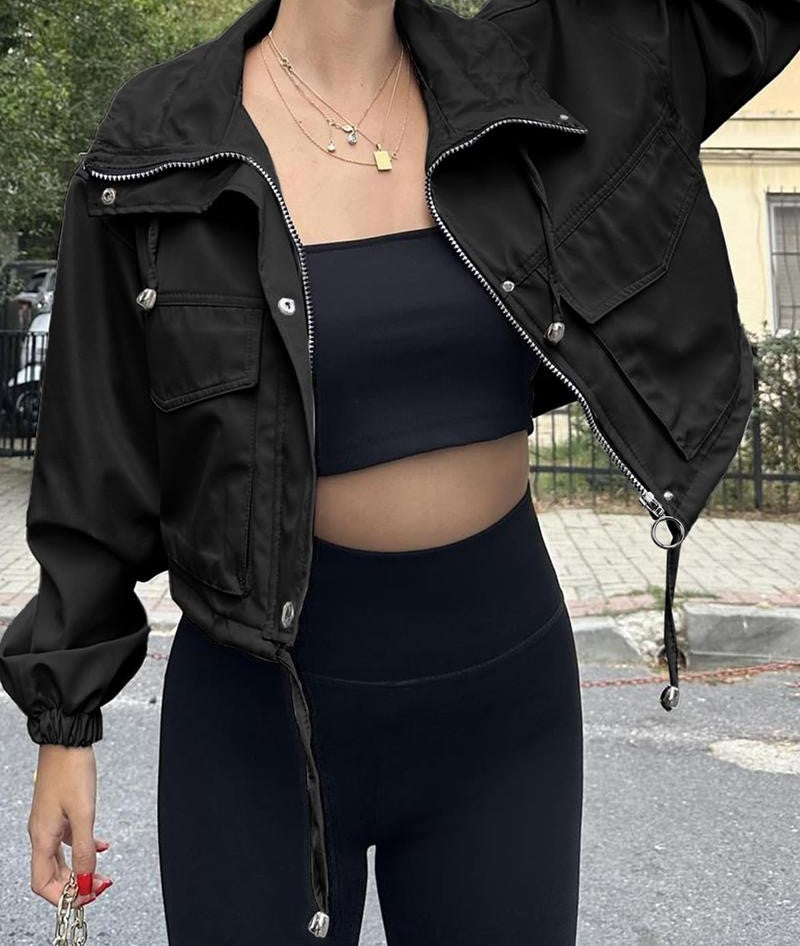 Women’s Zip-Up Cropped Anorak Coat