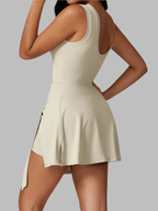 Waist-Cinching Sporty Romper