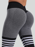 Seamless Striped Peach Yoga Hip-Lifting Pants