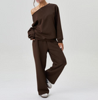 Off-Shoulder Casual Sweatshirt