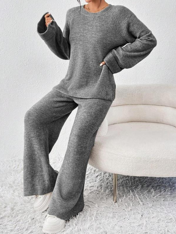 Cozy Raglan Sweater Pants Set