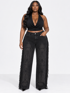 Western Stitch Fringe Jeans