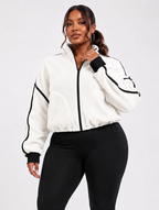 Retro Piping Fleece Jacket