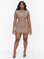 Classic Plaid Skort Playsuit