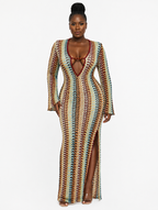 Boho Chevron Maxi Dress