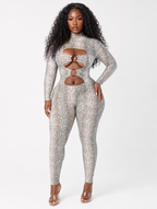 Snake Ring Cutout Jumpsuit