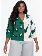 Split Wild Knit Cardigan