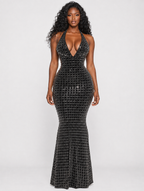Black Crystal Grid Maxi
