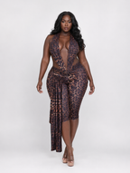 Wild Leopard Plunge Jumpsuit