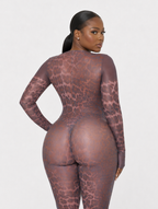 Savage Leopard Bodycon Jumpsuit