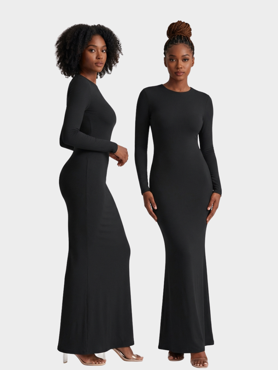 High-Stretch Sculpt Maxi Dress