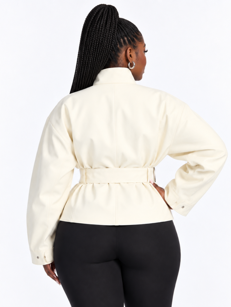 High Neck Belted Jacket (Pre-Order)
