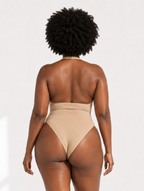 Plunge Halter Thong Bodysuit