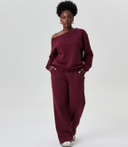 Off-Shoulder Casual Sweatshirt