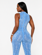 Starry Mesh Sleeveless Jumpsuit