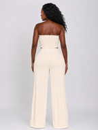 Smocked Tube Wide-Leg Set