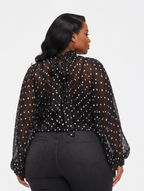 Polka Dot Chiffon Blouse