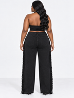 Western Stitch Fringe Jeans