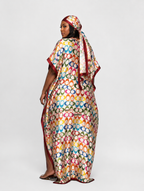 Rainbow Silk Kaftan Set