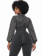 Washed Rib Bustier Catsuit