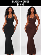 Grommet Detail Backless Maxi