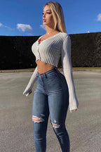 High Rise Compression Skinny Jeans