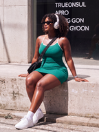 Retro Piping Exercise Dress