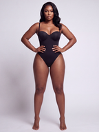 Back Lace-up Bodysuit Thong Seamless Shapewear