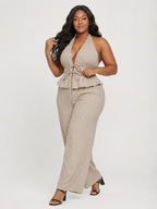 Riviera Pinstripe Halter Set