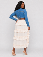 Drawstring Ruffle Skirt