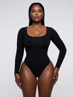 Modern Long Sleeve Thong Bodysuit