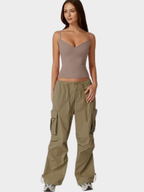 Spaghetti Strap V Neck Sleeveless Camisole