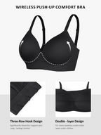 Wireless Push-Up Seamless Comfort Full Coverage Bra