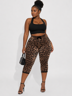 Leopard Curve Capri