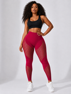 Peach Sculpt Mesh Leggings