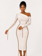 Ivory Hourglass Midi Dress