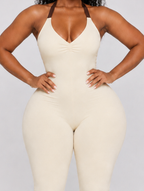 Backless Bow Halter Jumpsuit