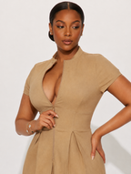 Zip Front Maxi Dress