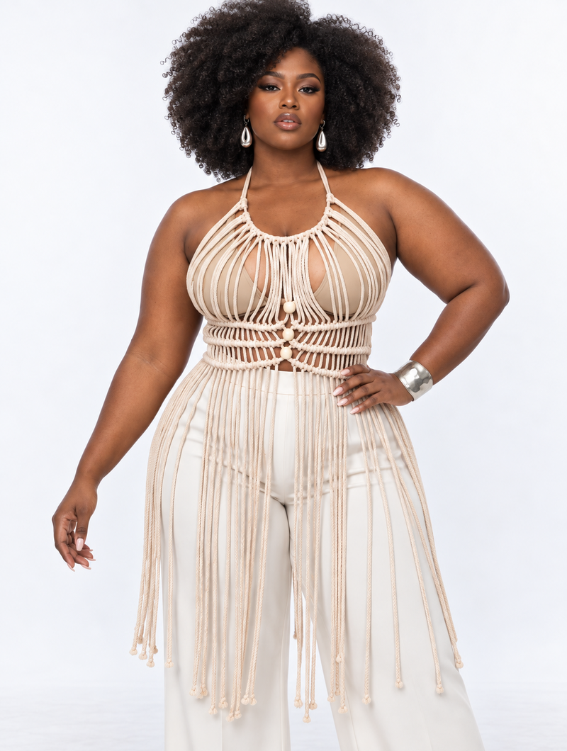 Boho Fringe Halter Top (Pre-Order)
