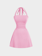 Ruched Halter Dress