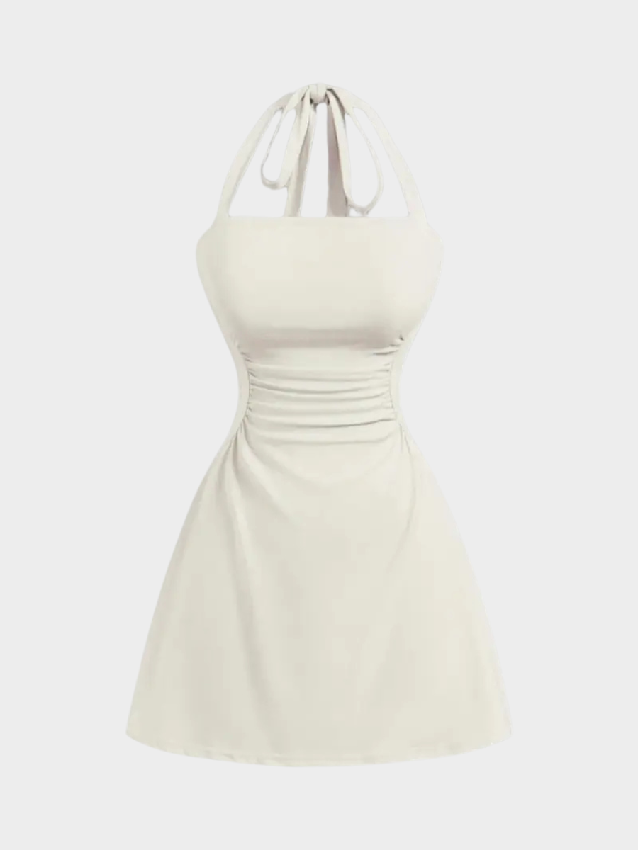 Ruched Halter Dress