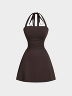 Ruched Halter Dress