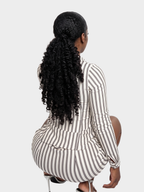 Striped Buttoned Set