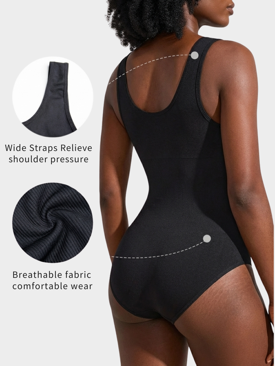 Women Seamless Round Neck Tummy Control Bodysuit