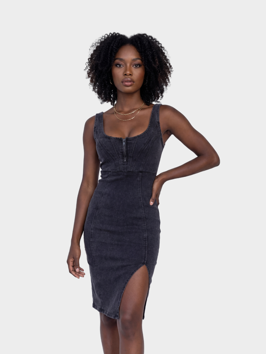 Side Slit Bodycon Dress