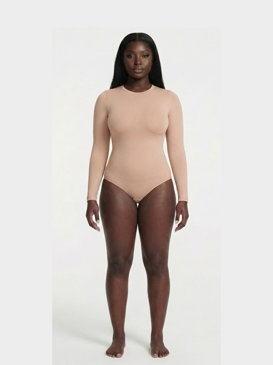 Seamless Long-Sleeve Shaping Bodysuit