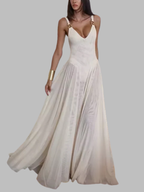 Sheer Mesh V-Neck Dress