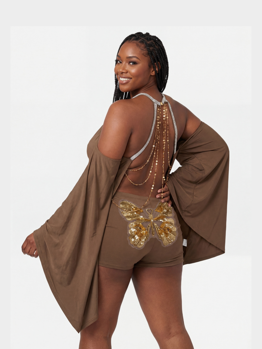 Backless Butterfly Bodycon Dress